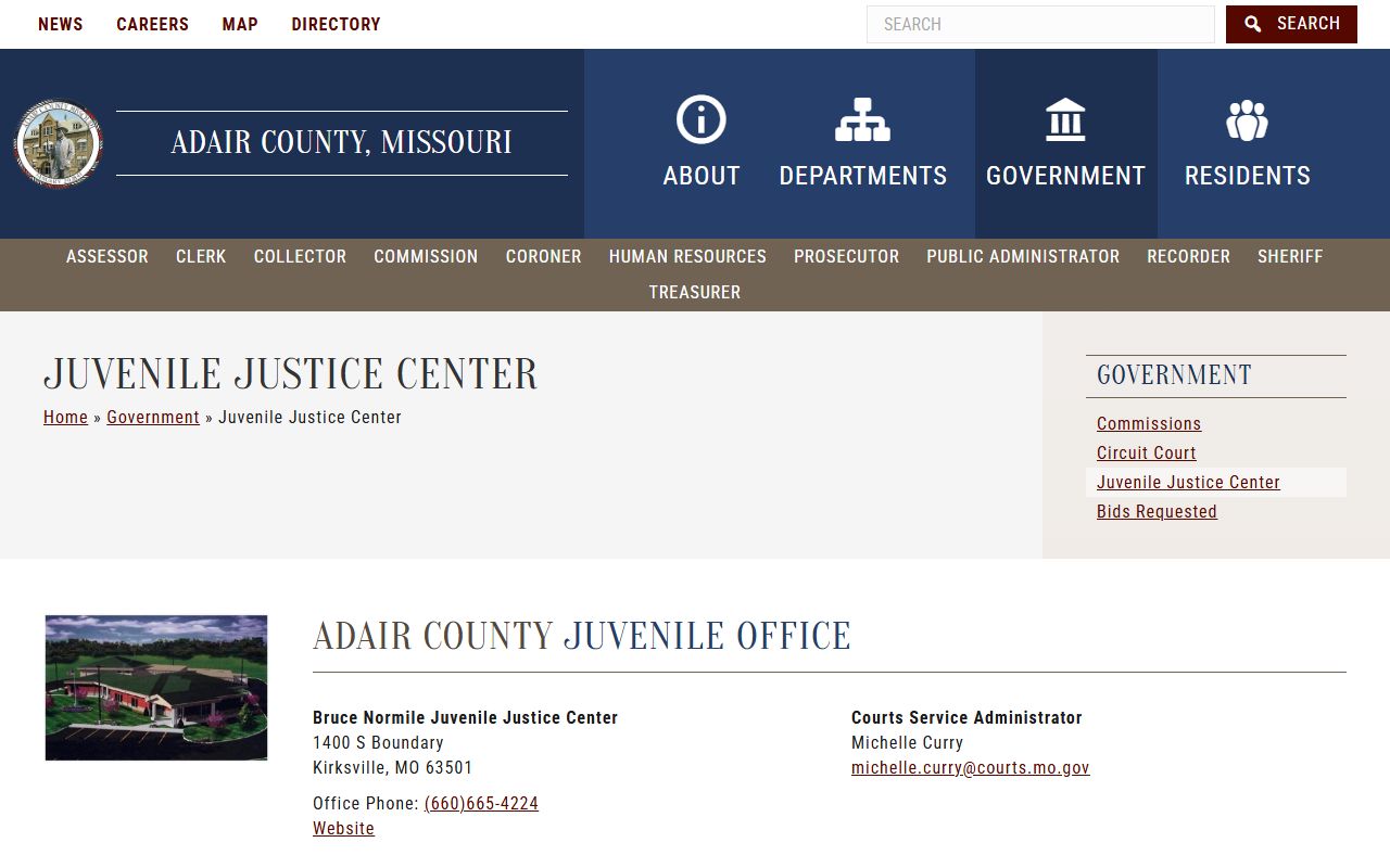 Adair County Circuit Court records juvenile justice center