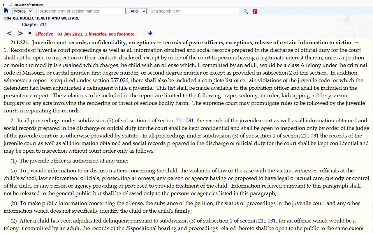 Adair County probate records juvenile confidentiality limits